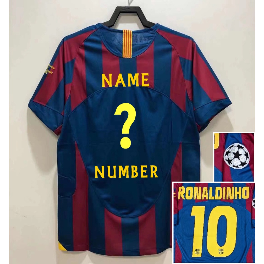Áo Thun Bóng Đá Số 05-06 Barcelona Phong Cách Vintage