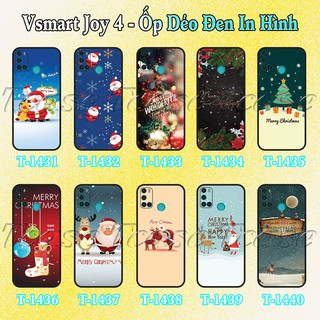 Ốp lưng Vsmart Joy 4 - Ốp dẻo đen in hình Noel - Giáng Sinh