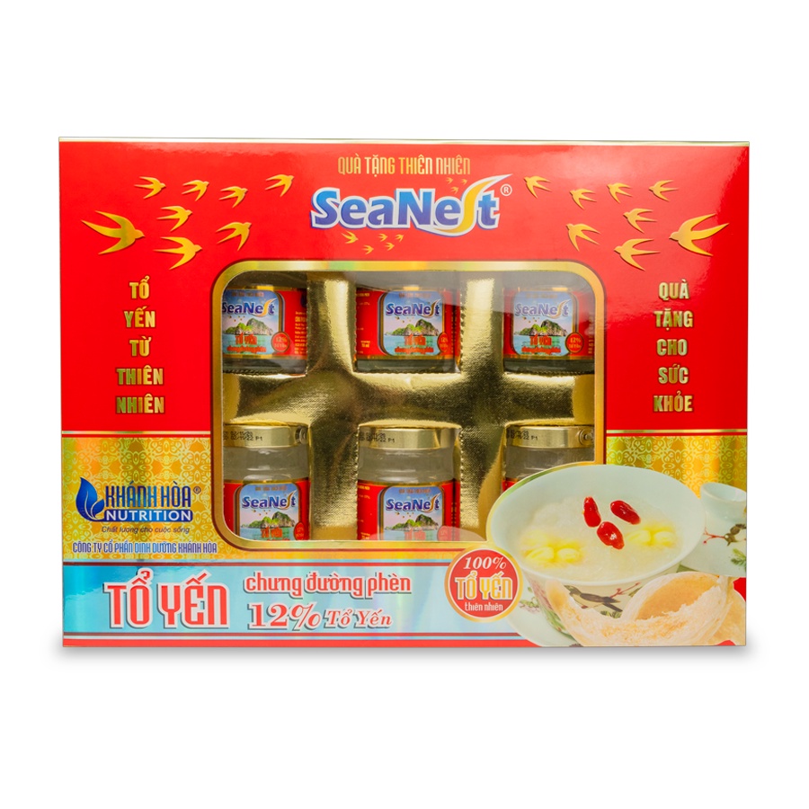 Tổ yến chưng đường phèn cao cấp SeaNest 70 ml (hộp 6 lọ)