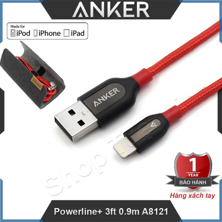 XẢ LỖ Cable Lightning Anker Powerline+ A8121 0.9m - Cable sử dụng cho iPhone iPad .....XẢ LỖ