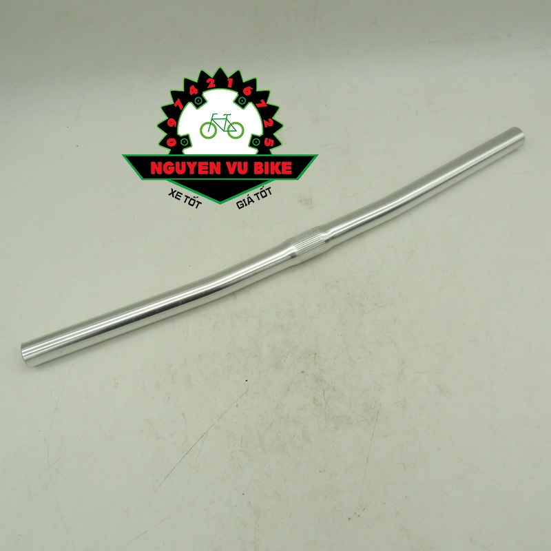 Ghi đông xe đạp nhôm màu bạc siêu bền