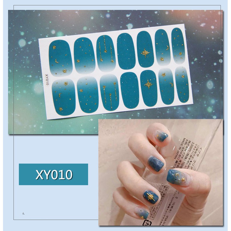 Sticker Dán Móng Tay Set 14 Miếng Tiện Lợi Nail Decals - Bộ Chòm Sao