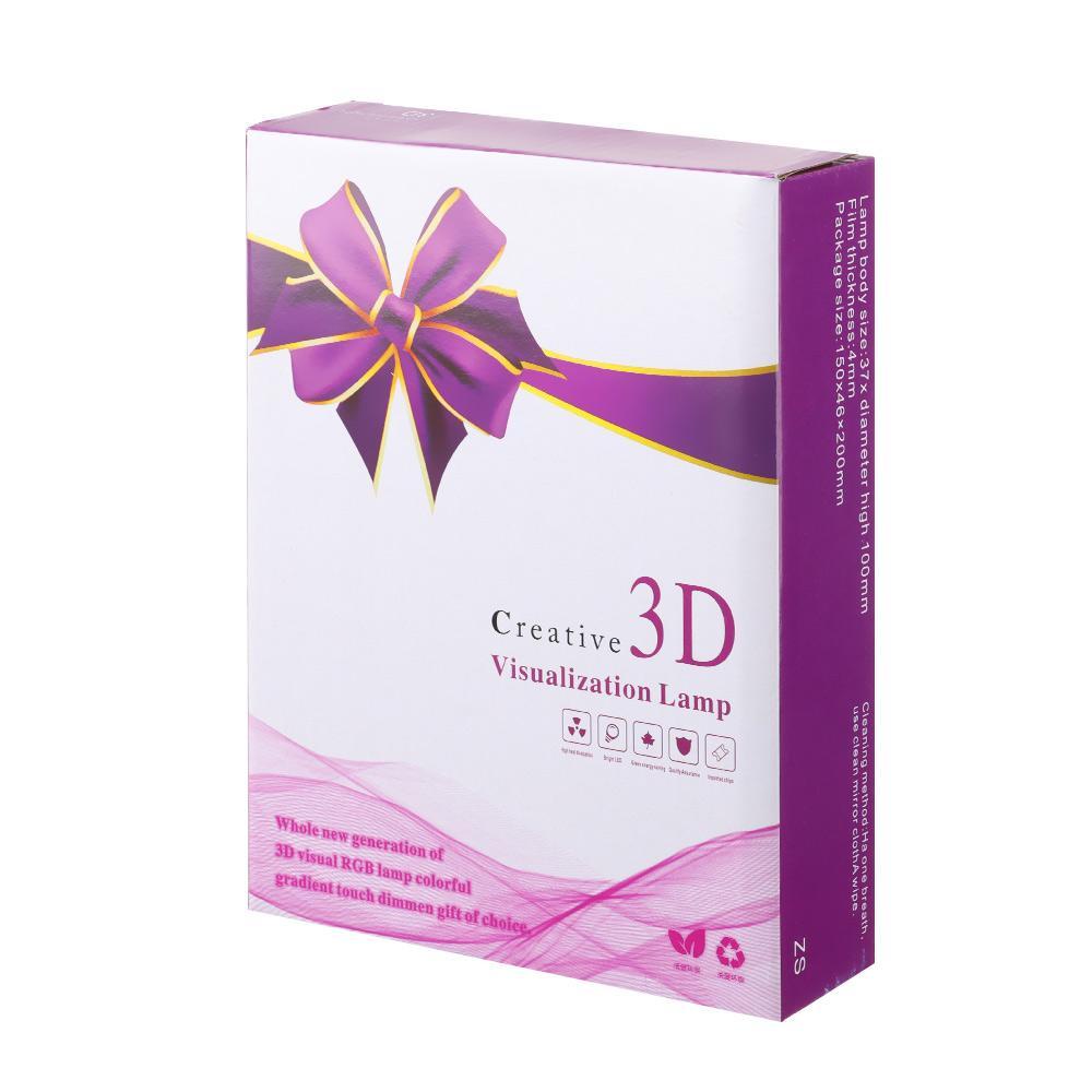 LAKAMIER Đèn LED 3D Bằng Acrylic Kèm Cáp USB Độc Đáo Trang Trí Nhà Cửa / Tiệc Cưới