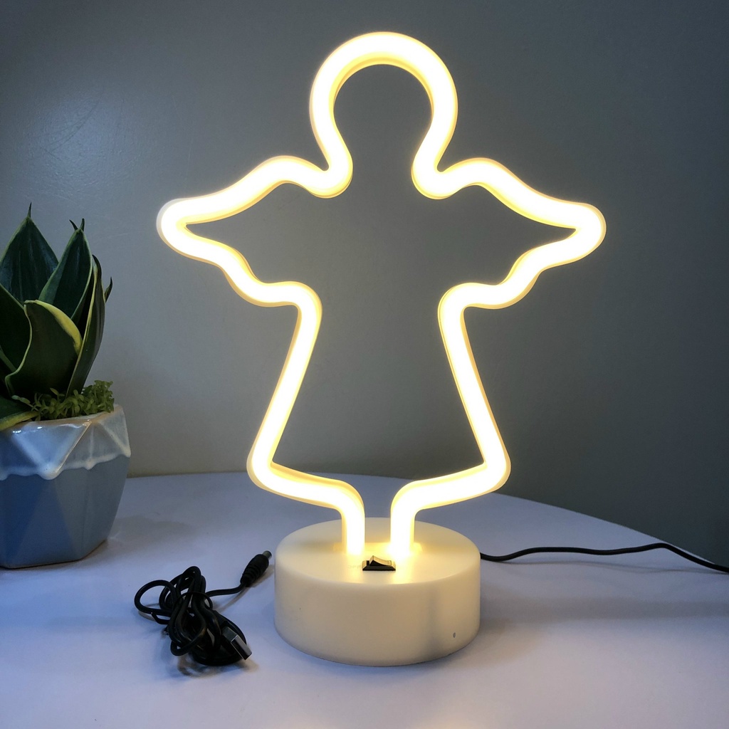Đèn trang trí đèn ngủ đế bàn LED NEON hình chữ thú đa dạng mẫu,decor phòng