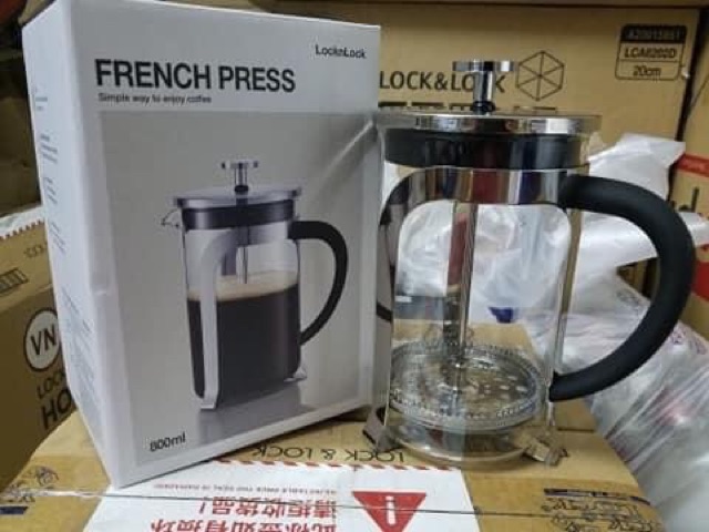 BÌNH PHA CÀ PHÊ FRENCH PRESSURE 800ML LOCK&amp;LOC-LLG019