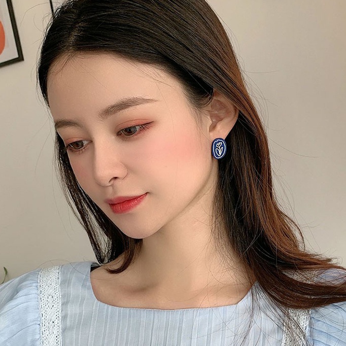 Bông Tai Bạc s925 Hình Hoa Đính Ngọc Trai Dễ Thương Ngọt Ngào Phong Cách Hàn Quốc Cho Nữ