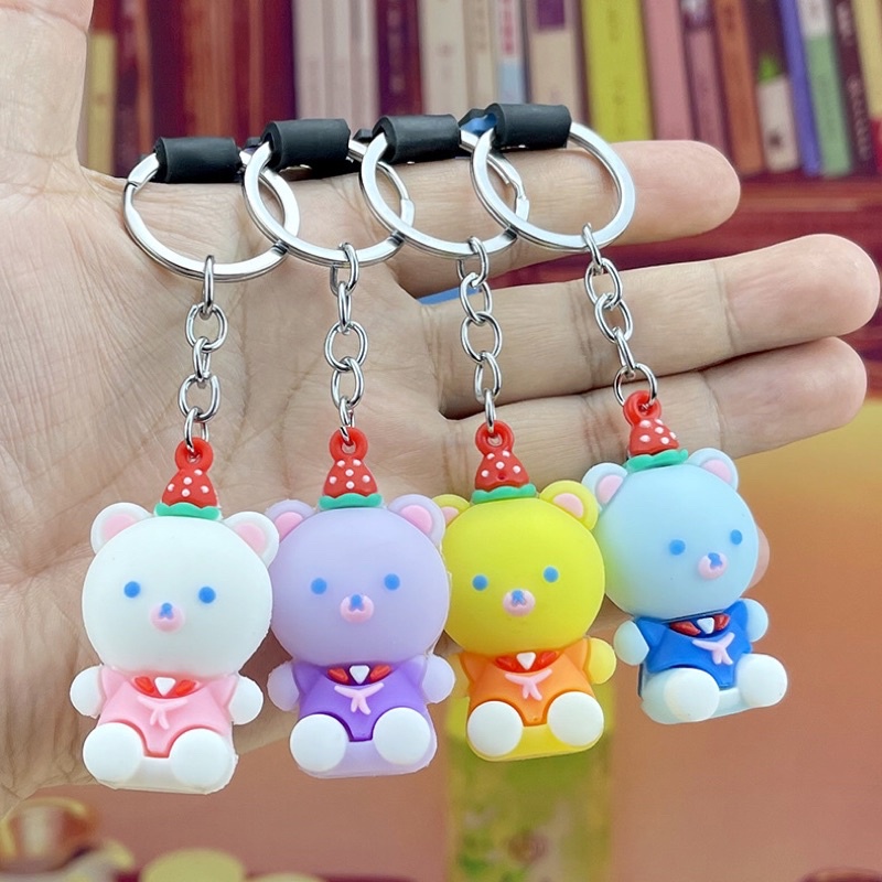 Sỉ 10 móc khoá gấu toy kèm dây móc  69k