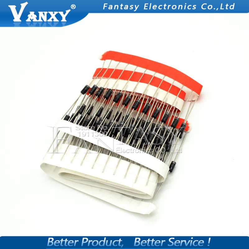 Set 100 Điốt Chỉnh Lưu Schottky 1n5817 1n5819 1n5399 1n4937 1n4004 1n4001 1n4007 Uf4007 Her107 Fr207 Fr157 Fr107 Rl207 Do-41