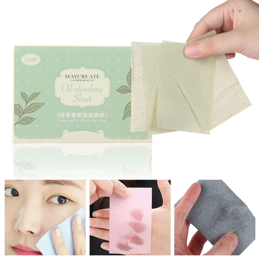 Bộ 100 Tờ Giấy Thấm Dầu Chiết Xuất Hoa Oải Hương Làm Sạch Da Mặt