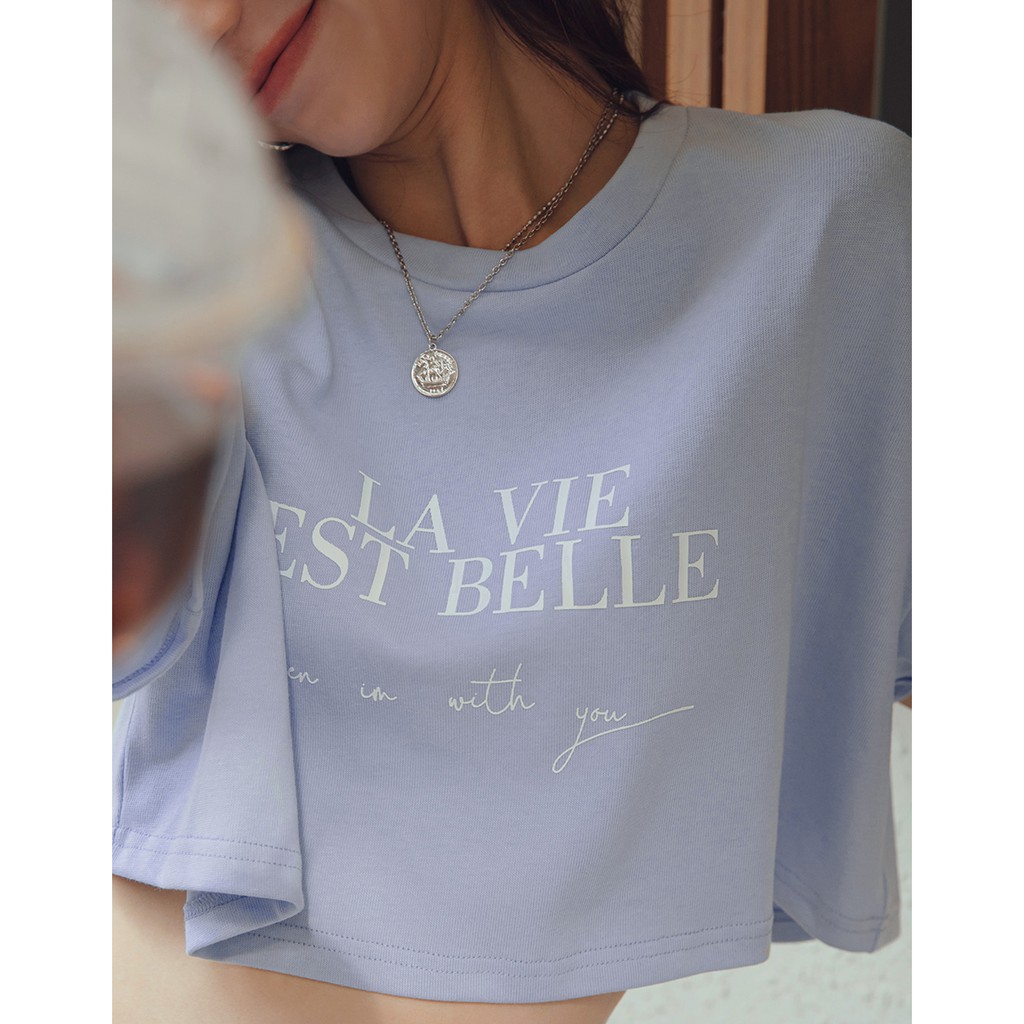 Áo croptop thun dáng rộng nữ Air Space 2121821023