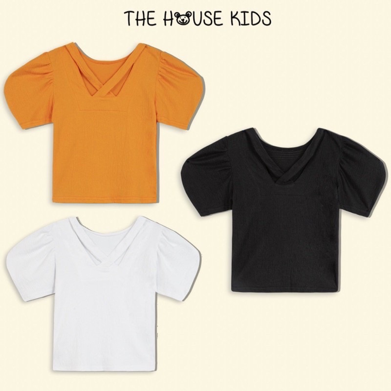 Áo Phông Cho Bé Gái Áo Thun Tay Bèo Trẻ Em THE HOUSE KIDS Màu Sắc