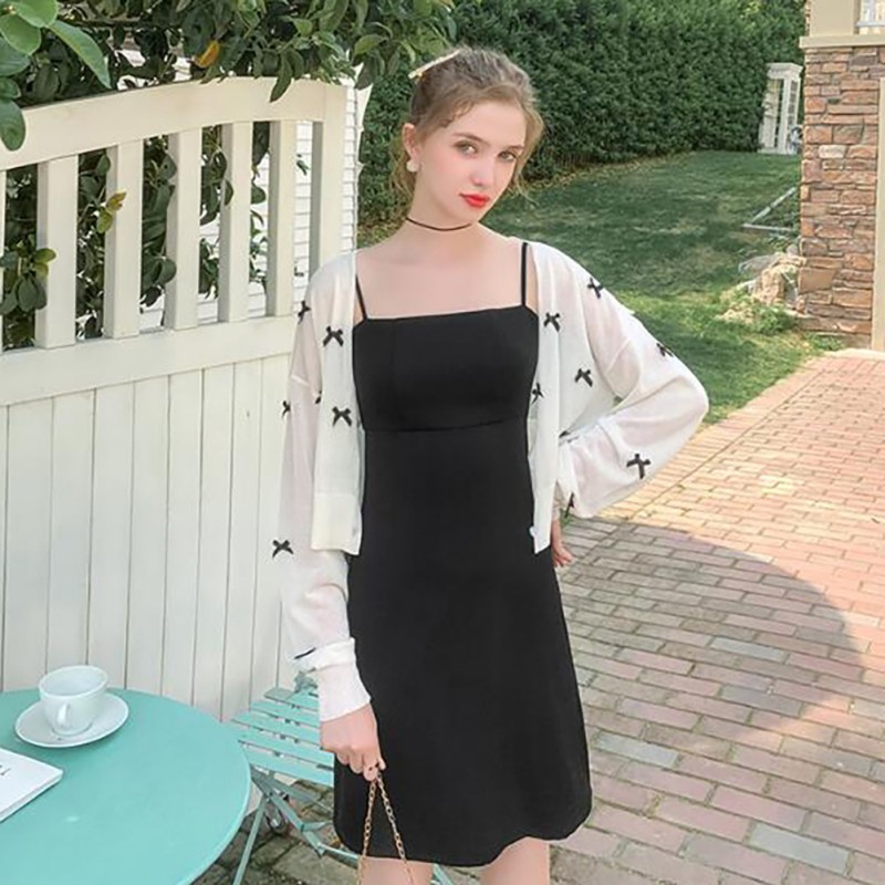 Korean Fashion Wild Retro Little Knitted Cardigan Long-sleeved Slim Sunscreen Cardigan