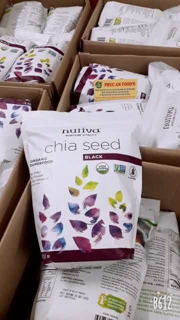 Hạt Chia Nutiva Xách Tay Mỹ Chia Seed 907g 💝FREESHIP💝 Nutiva Chia Seed Hàng Xịn Chuẩn USA Date Mới Liên Tục HCM
