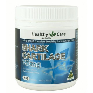 Sụn vi cá mập Healthy Care Shark Cartilage 750mg Úc 200 Viên