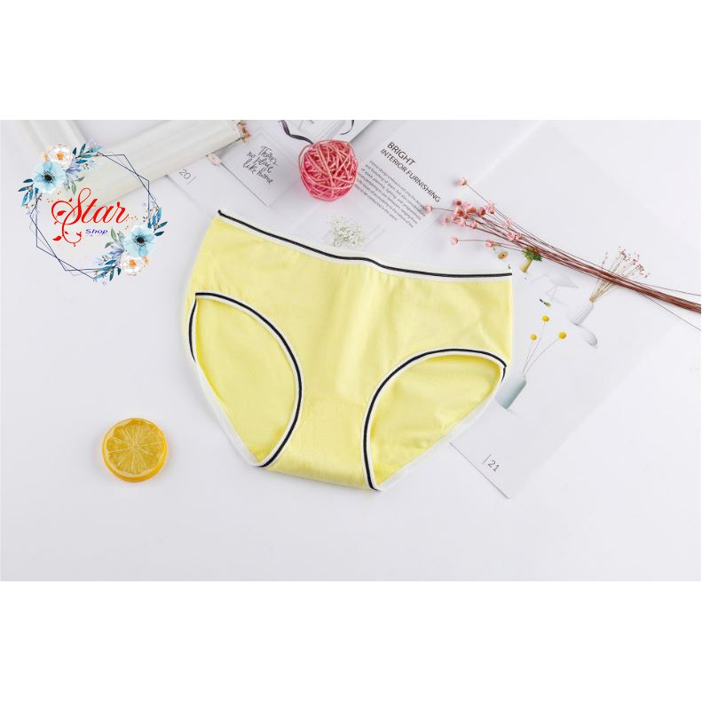 Quần Lót Nữ Cotton Viền Đen Eo Thấp F07
