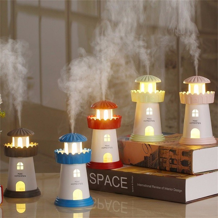 [Siêu Hot] Máy xông tinh dầu kiêm đèn ngủ Lighthouse Humidifier !!!