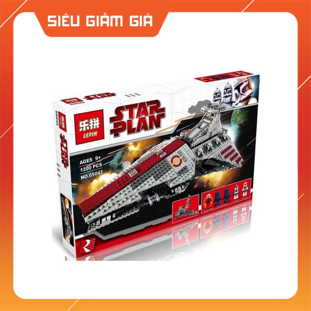 Lego Star Wars Lắp Ráp Xếp Hình Mô Hình Phi Thuyền Khổng Lồ Venator - 1200 khối LEPIN05042