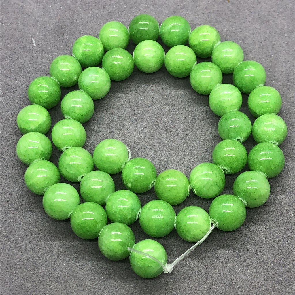 Hạt Đá Ngọc Bích Tròn 4-12mm Tự Làm Trang Sức