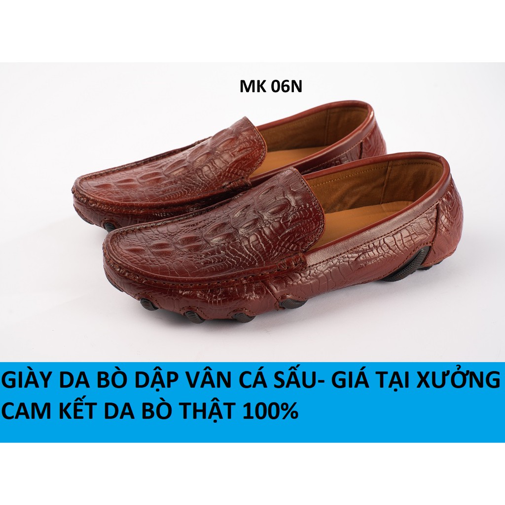 Giày Da Nam, Giày Da Bò Thật Dập Vân Cá Sấu | BigBuy360 - bigbuy360.vn