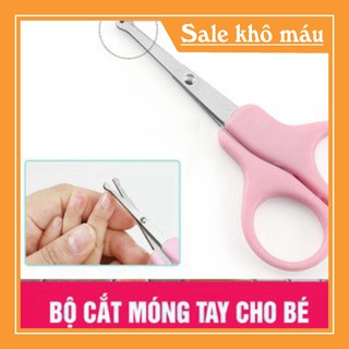 (siêu xả hàng) Bộ Dụng Cụ Kềm & Kéo Cắt Móng Tay Trẻ Em Nhiều Màu