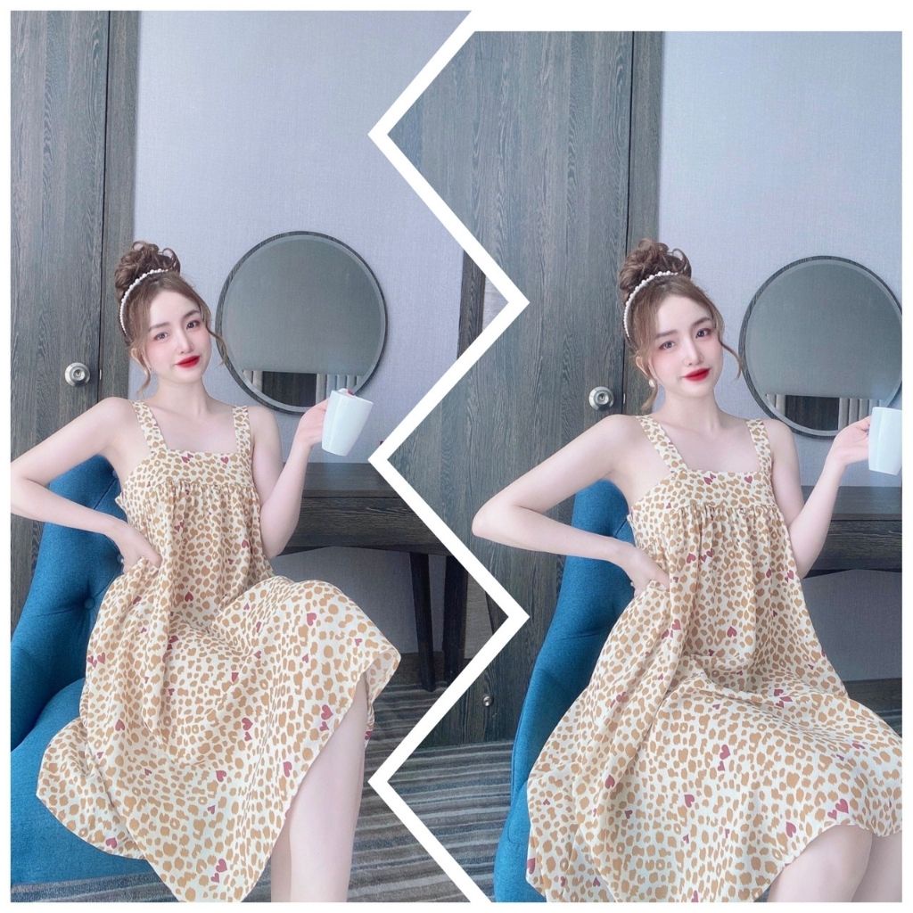 Váy ngủ sexy BIGSIZE ❣️FREE SHIP❣️ Đầm ngủ sexy lụa Mango Chất Siêu Mát Dáng Siêu Xinh &lt;75kg