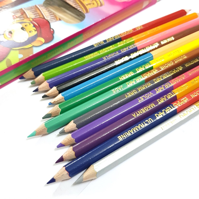 Ống 12-18-24-36 cây bút chì màu Tẩy Xóa được Gstar  loại tốt giúp bé tập tô vẽ