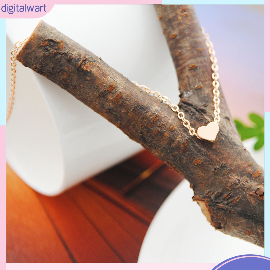 Dây Chuyền Hợp Kim Mặt Hình Trái Tim Nhỏ Xinh Xắn Dễ Thương Cho Nữ