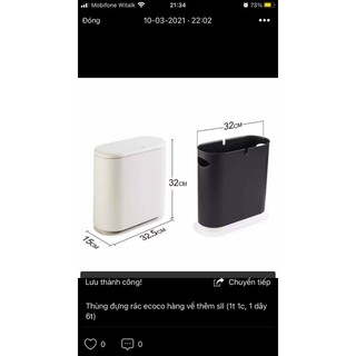 Thùng đựng rác thông minh ecoco 10L