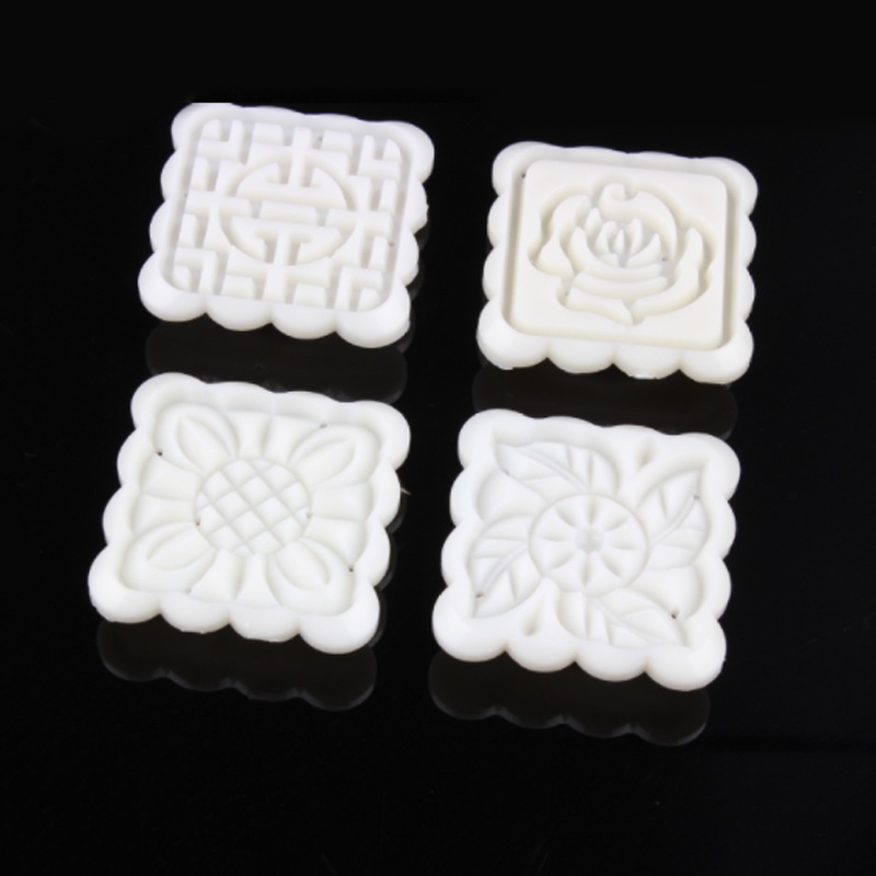 Set 4 Khuôn Nhấn Tay Làm Bánh Trung Thu