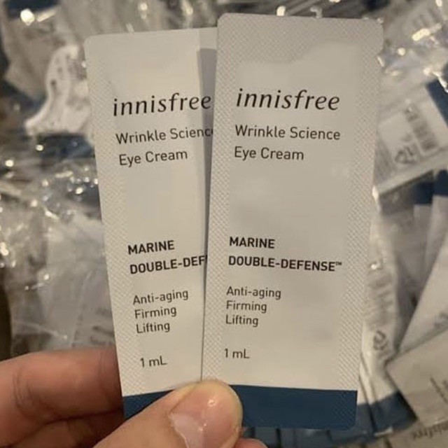 Sample 1ml Kem Dưỡng Mắt Cải Thiện Nếp Nhăn, Ngừa Lão Hóa Chiết Suất Từ Rong Biển Innisfree Wrinkle Science Eye Cream | BigBuy360 - bigbuy360.vn