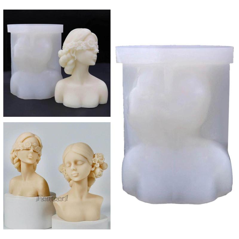 [Fenteer1] Khuôn Silicone Làm Nến 3D DIY