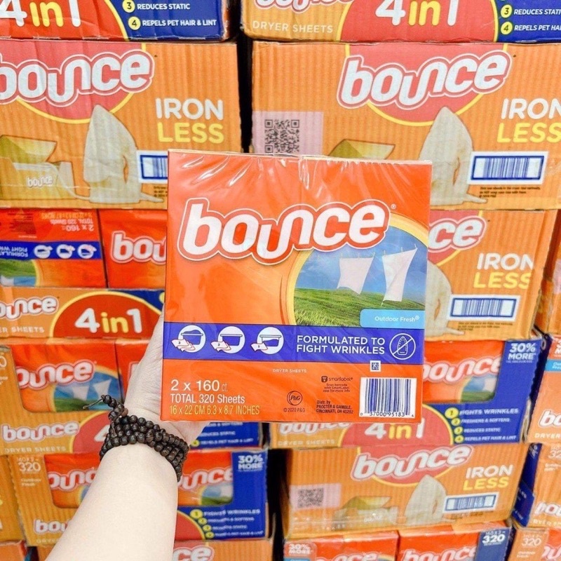 Giấy thơm Bounce Mỹ - Hộp 160 tờ
