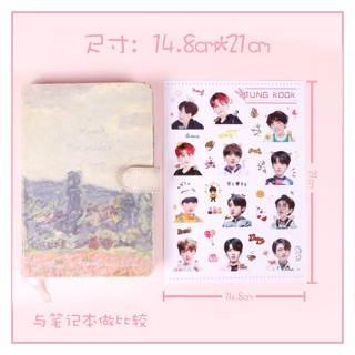 Set Sticker BTS/Jungkook/V kute miếng dán