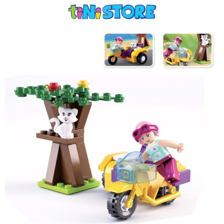 Đồ chơi lắp ráp sáng tạo lego xe mô tô ba bánh TINITOY 67 mảnh ghép YY652948