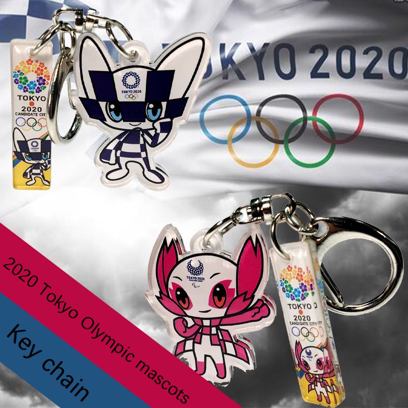 2020 Tokyo Olympics Keychain Souvenir Miraitowa Someity Keyring Acrylic Pendant