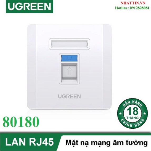 Mặt và hạt mạng âm tường Ugreen 80178, Ugreen 80180 cao cấp  - Phân Phối Chính Hãng