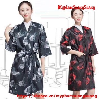 Áo khoác choàng Kimono cho khách salon tóc, thẩm mĩ viện