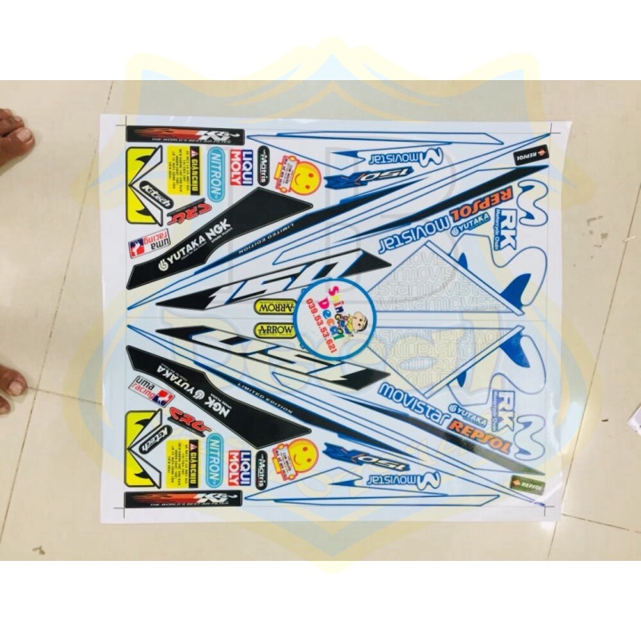 ( Quí khách vui lòng mang ra tiệm cho thợ dán ) Tem winner Movistar xanh