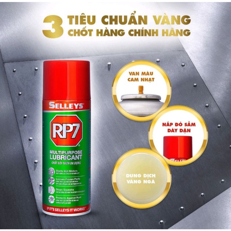 [Mã LIFEXANH03 giảm 10% đơn 500K] Bình xịt RP7 SELLEYS CHÍNH HÃNG Xịt Bôi Trơn Và Bảo Vệ Thiết Bị Chống Rỉ Sét.