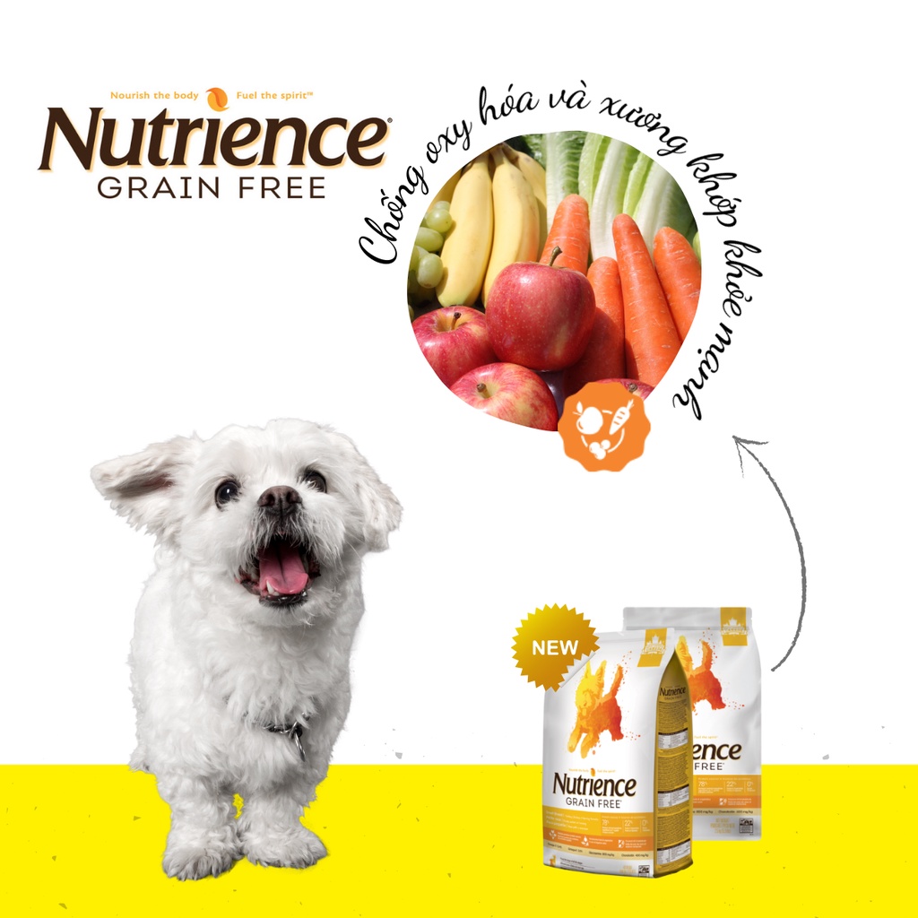 Hạt Nutrience Grain Free không ngũ cốc cho chó trưởng thành túi 2,5kg