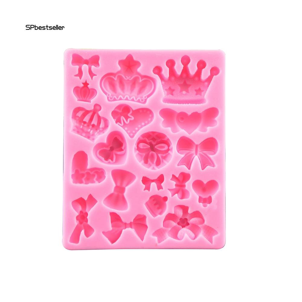 Khuôn làm bánh kẹo hình vương miện 3D bằng silicon