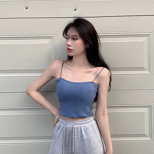 Áo lót nữ, Áo Ngực Bra Cotton Dây Mảnh Dáng Lửng - Bra 2055