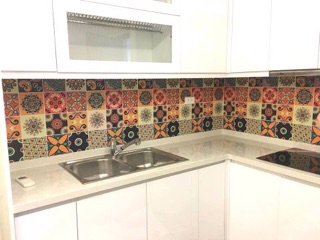 Gạch bông decal trang trí set 15 ô