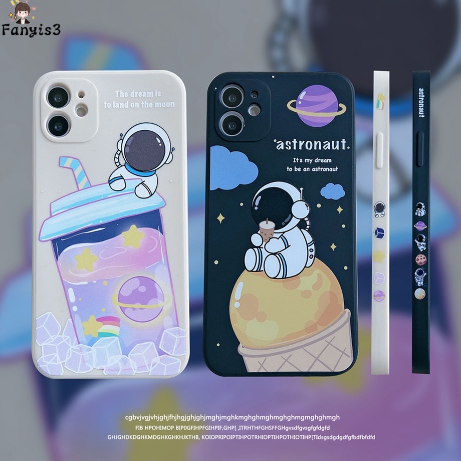Ốp điện thoại silicon mềm hình phi hành gia dễ thương cho For iPhone 12 11 Pro Max X XR Xs Max 8 7 6 6s Plus SE 2020