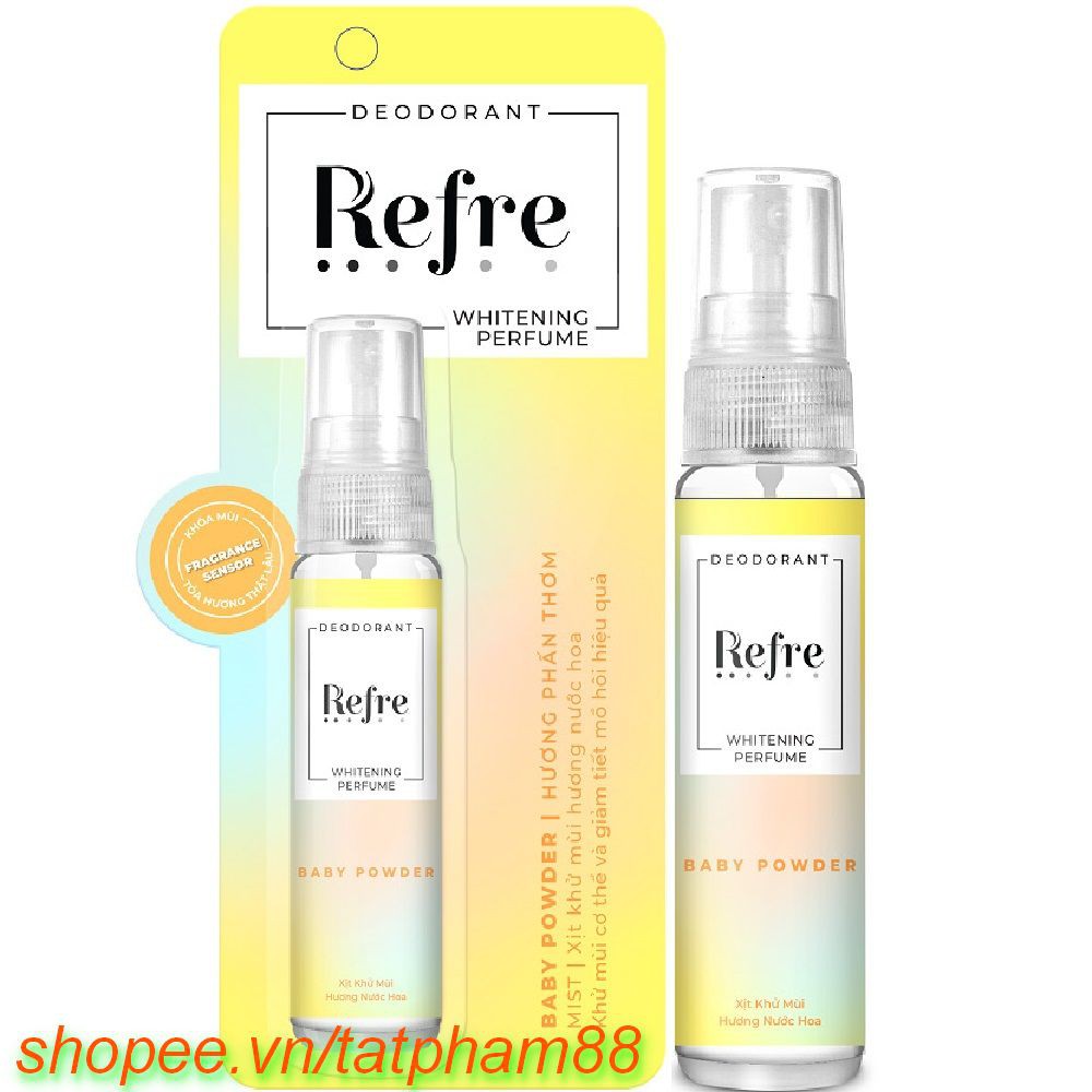 Xịt Khử Mùi Refre 30Ml Dưỡng Sáng Da Với Nhiều Hương Thơm Giúp Bạn Dễ Lựa Chọn Hơn, tatpham88 Chất Lượng Tạo Nên Niềm Ti