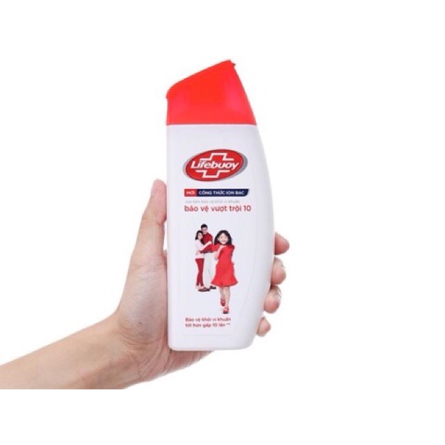 Sữa tắm bảo vệ khỏi vi khuẩn Lifebuoy chăm sóc da và bảo vệ vượt trội 1 chai 245ml .