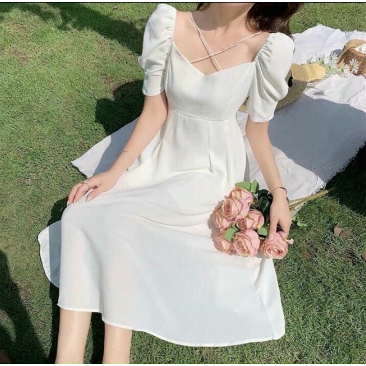 Váy trắng dự tiệc siêu xinh✅HÀNG CHUẨN LOẠI 1✅đầm mặc đi đám cưới,dạo phố,du lịch chuẩn stle hàn quốc-min.house86 | BigBuy360 - bigbuy360.vn