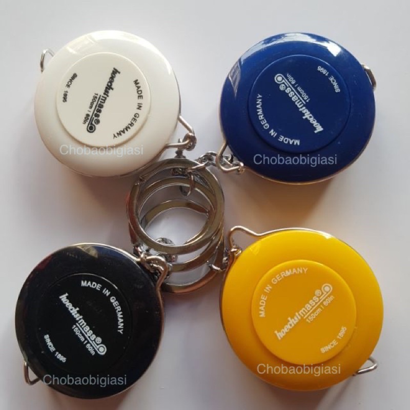 1 cái thước cuộn Hoechstmass xuất xứ Đức có móc khoá, có nút bấm thu dây dài 150cm 60in (Sp y hình)