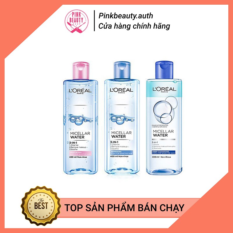 Nước tẩy trang L'Oreal Paris 3-in-1 Micellar Water