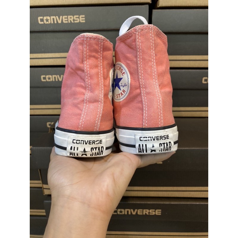 GIÀY SNEAKERS CONVERSE CLASSIC CHUCK TAYLOR HỒNG CÁNH SEN CỔ CAO FULL BOX SIZE 37/23cm(Real 100%/2Hand)